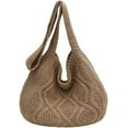 thumbnail image 1 of Women's Crochet Tote Bag Knitted Shoulder Crossbody Handbags Aesthetic Shopping Bag Cute Purses Crocheted Hobo Bag, 1 of 7