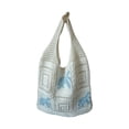 thumbnail image 1 of Women's Crochet Tote Bag White Sea Turtle Design Large Capacity Shoulder Purse Boho Beach Shopping Bag Summer Casual Polyester, 1 of 4
