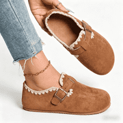 Womens Penny Loafer Mule Clogs, Slip-On Faux Suede Comfort Shoes, Casual Backless Loafers
