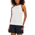 thumbnail image 1 of Women's Crochet Trimmed Sleeveless Tank Top Bright White XS, 1 of 1