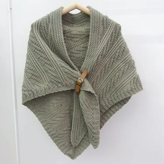 Women's Crocheted Shawl Wrap Soft Jacquard Knitted Cardigan Poncho Sweater Coat Warm Scarf Shawl Cape Solid Color 2025