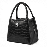 Women's Crocodile Pattern Handbag, Totes Bags for Women, with Zipper, Fashionable Tote Bag, Lightweight, Portable Top-Handle Satchel, PU Leather Tote for Daily 