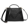 thumbnail image 1 of Women's Crocodile Print Top Handle Satchel Bag PU Leather Flap Outdoor Crossbody Shoulder Bag Retro Handbag and Purse, 1 of 7