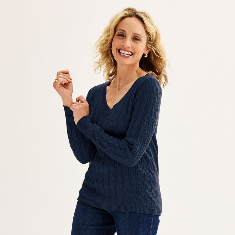 Croft and barrow v neck sweaters hotsell