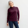 thumbnail image 1 of Women's Croft & Barrow Mockneck Pullover Sweater, 1 of 5