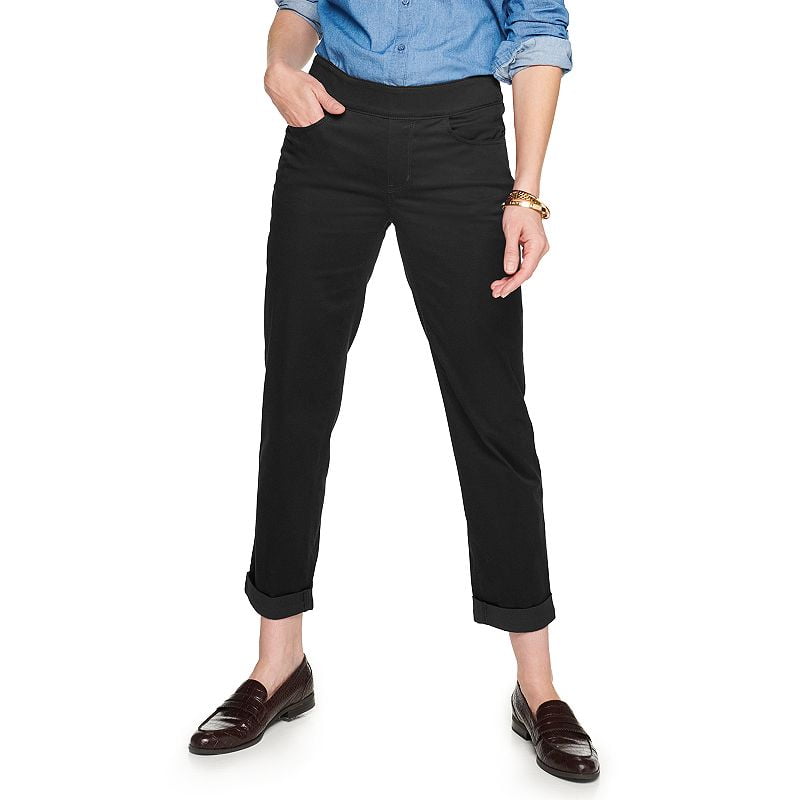 Croft and barrow pull on stretch jeans hot sale