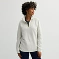 thumbnail image 1 of Women's Croft & Barrow® Quarter-Zip Pullover Color: Medium Heather Size: SMALL, 1 of 4