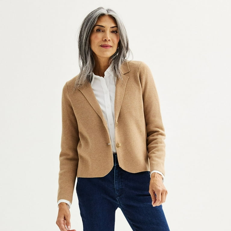 Camel sweater blazer sale