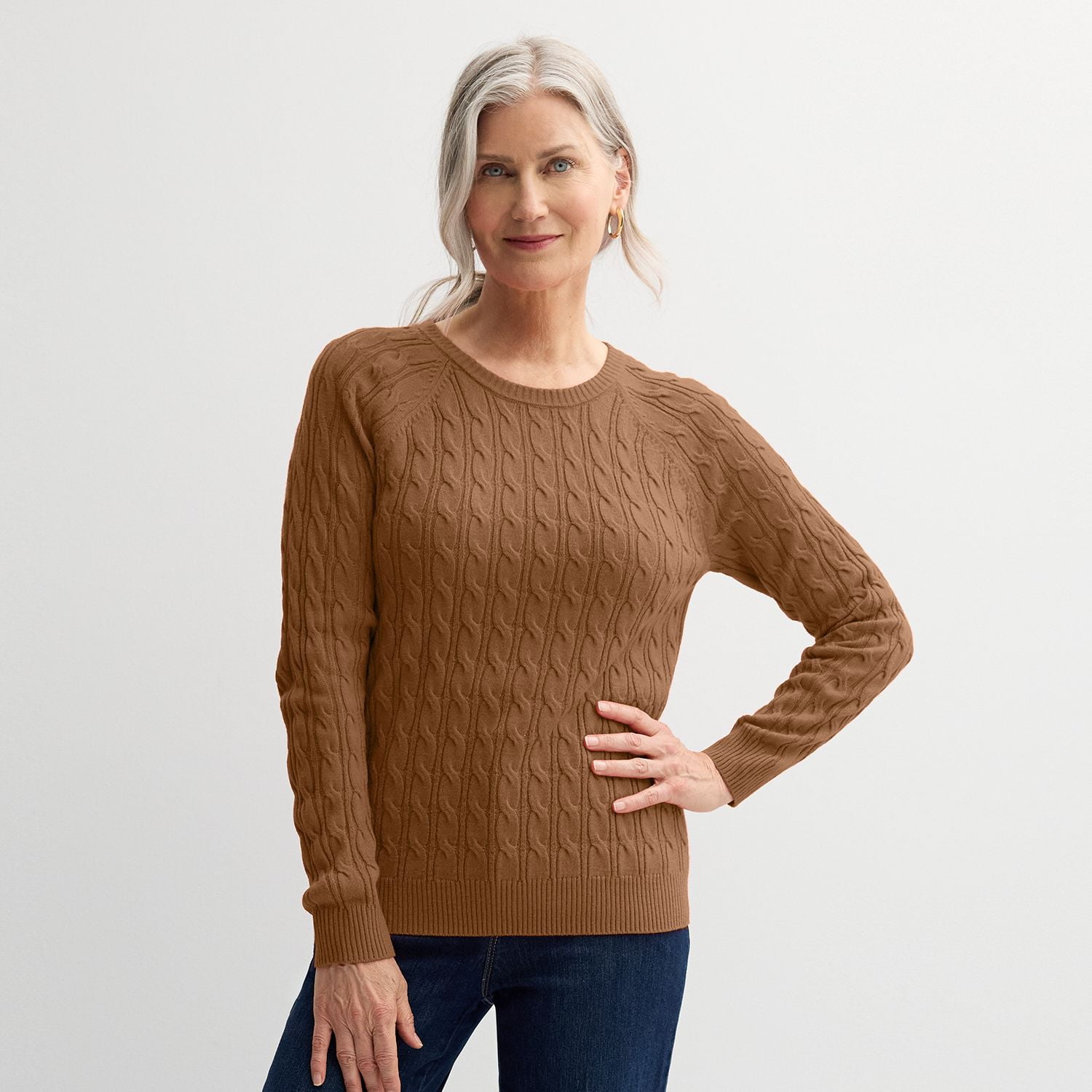 Camel colored crew neck sweater hotsell