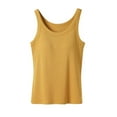thumbnail image 1 of Women's Crop Sport Tank Top with Built in Bra Knitted Cotton Halter Neck Tank Sleeveless Backless Crew Neck Tank Top Summer Short Gym Yoga Vest, 1 of 6