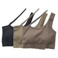 thumbnail image 1 of Women's Crop Tops Shoulder Ribbed Seamless Exercise Workout Tank Tops, 1 of 5