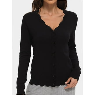 Women Casual Plus Size Plush Sweater Pockets Outerwear Buttons