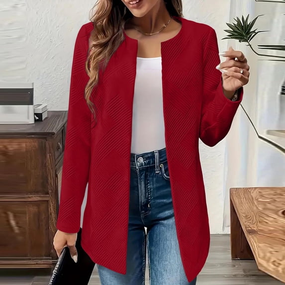 Women's Cropped Casual Blazer - Chic Versatile Layering for Work & Weekend Wear