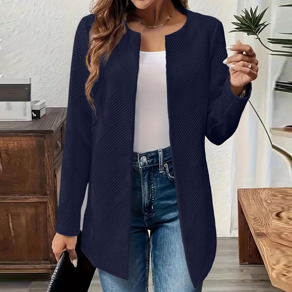 Women's Cropped Casual Blazer - Chic Versatile Layering for Work & Weekend Wear