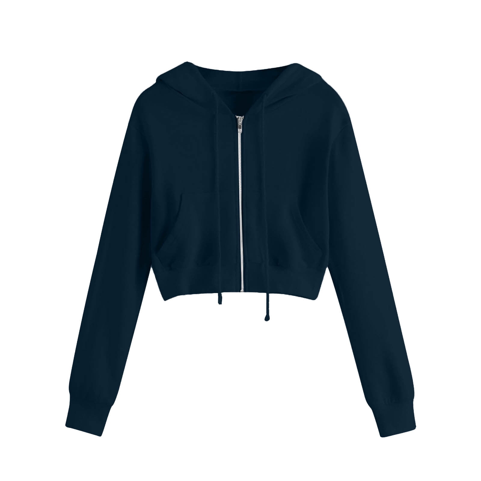 トップス KISHIDAMIKI cropped sweat zip top black Women Cropped Zip Up Hoodie Oversized Sweatshirt Long Sleeve
