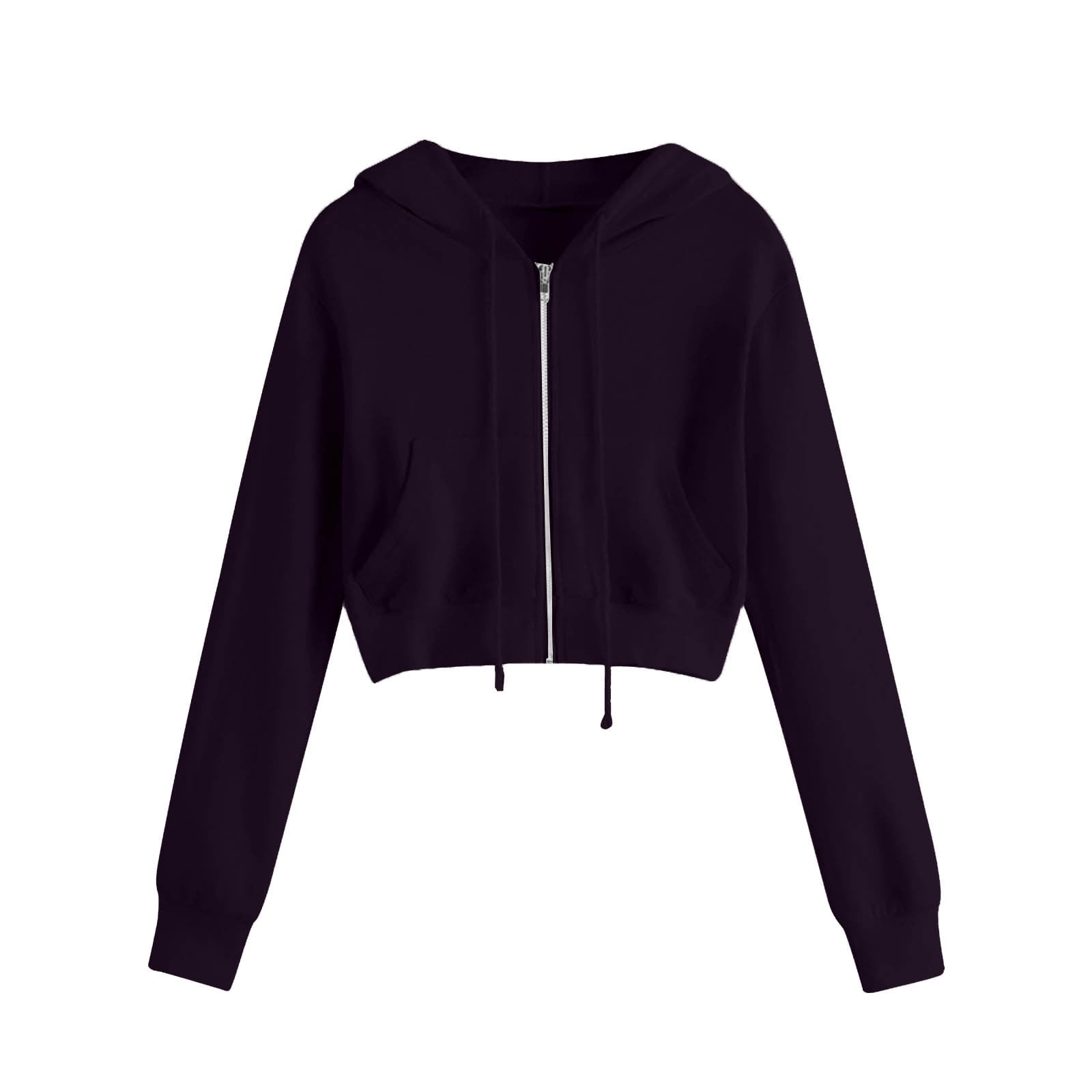 トップス KISHIDAMIKI cropped sweat zip top black Women-s-Cropped-Hoodies-Black-