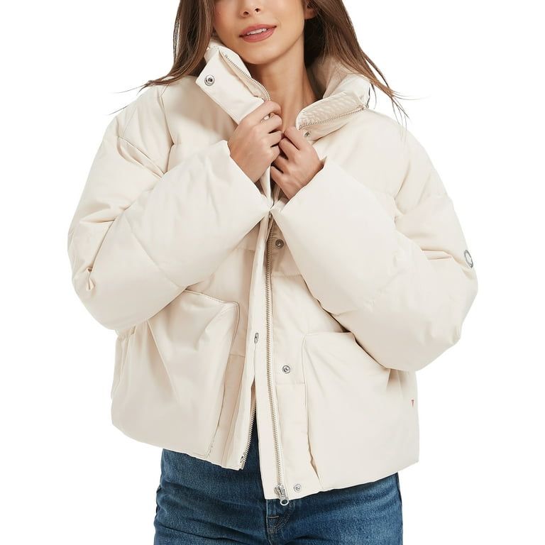 Lightweight Jackets Crop Bubble Coat Womens Women's Cropped Puffer