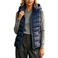 thumbnail image 1 of Women's Cropped Puffer Vest winter Lightweight Quilted Jacket Vest Sleeveless Stand Collar Zipper Coats with Pockets, 1 of 7