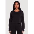 thumbnail image 1 of Women's Cropped Pullover Sweatshirt with Thumbholes, 1 of 4