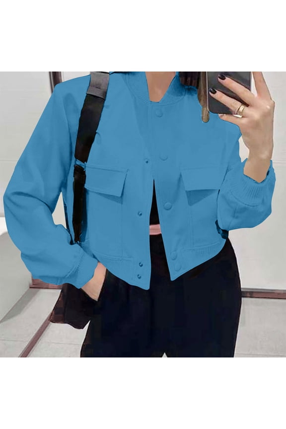 Women's Cropped Utility Jacket - Edgy Stylish Casual & Outdoor Wear