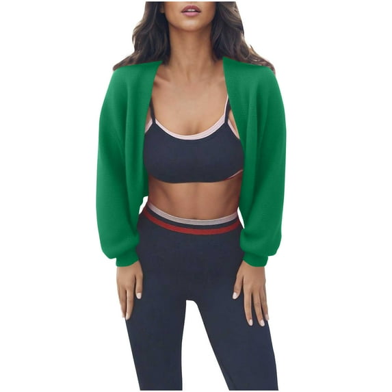Women's Cropped Zip-Up Hooded Active Jacket - Lightweight Breathable Gym & Casual Wear