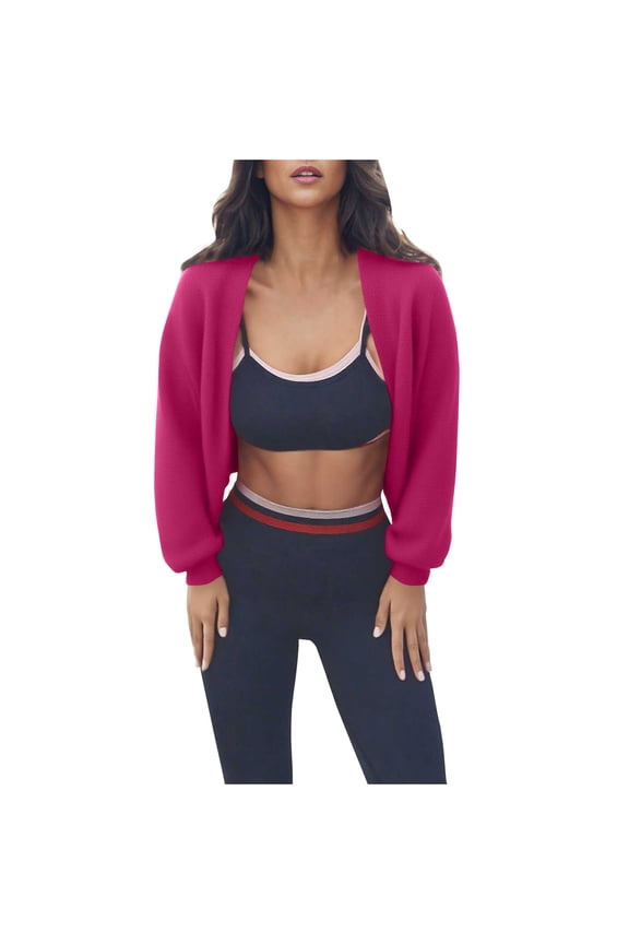Women's Cropped Zip-Up Hooded Active Jacket - Lightweight Breathable Gym & Casual Wear