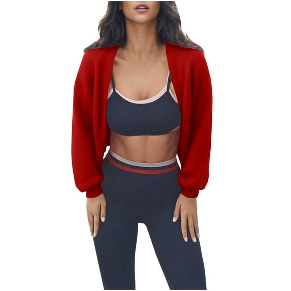 Women's Cropped Zip-Up Hooded Active Jacket - Lightweight Breathable Gym & Casual Wear