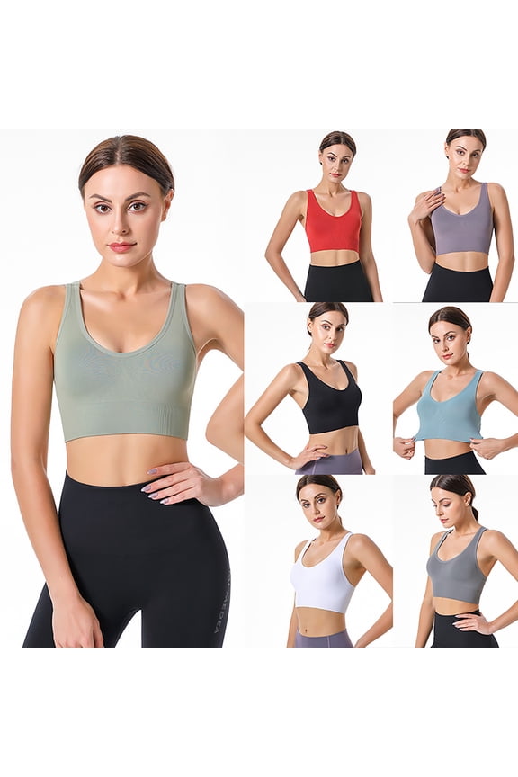 Women's Cross Back Sports Bra Shockproof Gathering Yoga Vest, Seamless Wireless Fitness Underwear, High Impact Padded Workout Bralette, Breathable Beautiful Back Gym Top, Supportive Athletic Tank