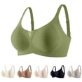 thumbnail image 1 of Women's Cross Back Wireless Bra Thin Strap Push Up Bralette, Sexy Crisscross Lingerie, Seamless Gathering Underwear, Comfort Yoga Crop Top Adjustable Vest, 1 of 5