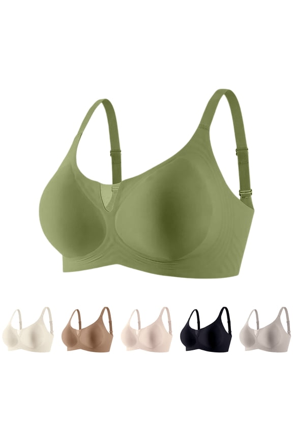 Women's Cross Back Wireless Bra Thin Strap Push Up Bralette, Sexy Crisscross Lingerie, Seamless Gathering Underwear, Comfort Yoga Crop Top Adjustable Vest