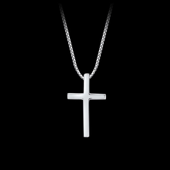 Women's Cross Necklace - Exquisite 925 Sterling Silver Cross Pendant Simple Necklace, Stylish Jewelry Gift