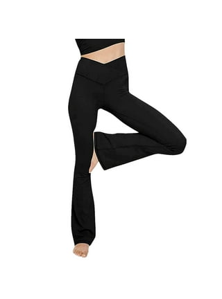 FAIWAD Women's Straight Wide Leg Sweatpants V Crossover Elastic Waist  Joggers Workout Pants (Medium, Gray)