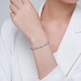 thumbnail image 1 of Women's Cross Wave Hollow S925 Silver Bracelet, 1 of 2