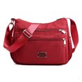 thumbnail image 1 of Women’s Crossbody Bag ,Anti Theft Crossbody Purse RFID Women Nylon Waterproof Lightweight Shoulder Bag/Wine Red, 1 of 7