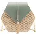 thumbnail image 1 of Women's Crossbody Bag Cute Straw Shoulder Bag Woven Summer Clutch Purses Geometry Style Handbag 2022 Summer New, 1 of 7