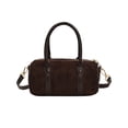 thumbnail image 1 of Women's Crossbody Bag, Vintage Handbag, Faux Suede Barrel Bag with Adjustable Strap, Small Purse for Daily Use, Travel, Shopping, 1 of 6