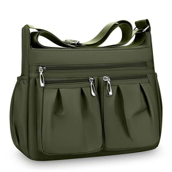 Women's Crossbody Bag Waterproof Travel Shoulder Purse Nylon Handbag with Multiple Pockets