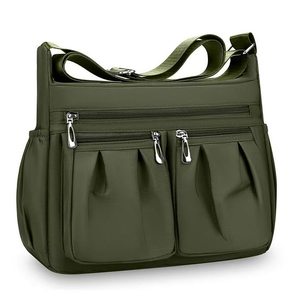 Women's Crossbody Bag Waterproof Travel Shoulder Purse Nylon Handbag with Multiple Pockets