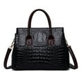 thumbnail image 1 of Women's Crossbody Bags – Fashion Genuine Leather Crocodile Print Purse with Adjustable Strap, 1 of 6