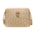 thumbnail image 1 of Women's Crossbody Handbag 9 x 6.7 Inch Straw Woven Shoulder Bag, Lightweight Purse Messenger Satchel for Phone and Wallet, Casual Boho Mobile Phone Bag for Shopping Beach and Travel, 1 of 3