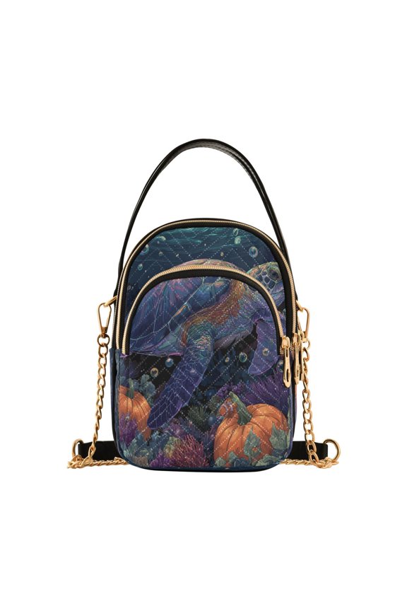 Women's Crossbody Handbag Shoulder Handbag 5.91x3.15x8.27 Inch Bank Card Bag Cash Bag Key Bag A Colorful Sea Turtle