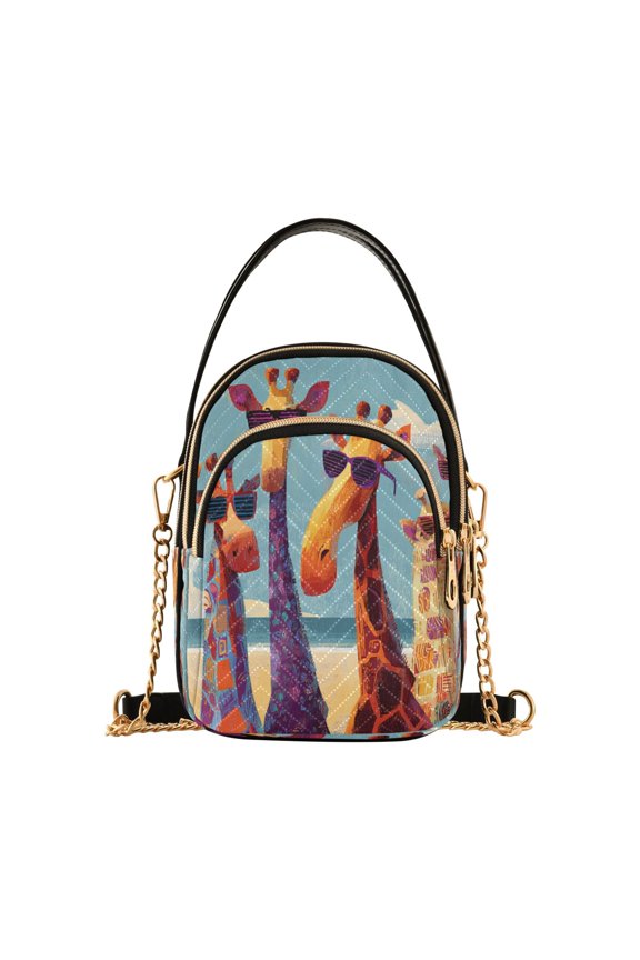 Women's Crossbody Handbag Shoulder Handbag 5.91x3.15x8.27 Inch Bank Card Bag Cash Bag Key Bag Sunglasses Giraffe