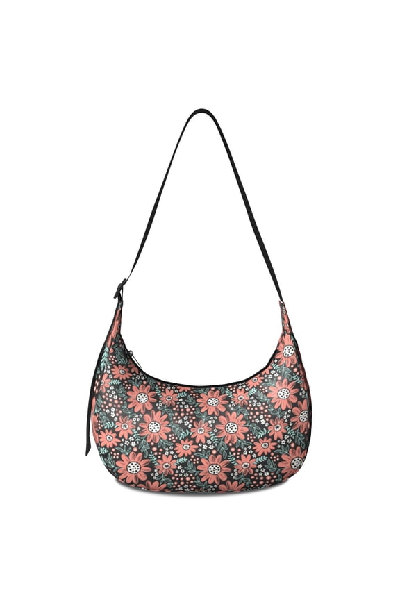 Women’s Crossbody Handbag – Water-Resistant & Lightweight with Boho Daisy Floral Print, Vintage Retro Bloom Design, Spacious Durable Purse for Summer and Spring Lovers
