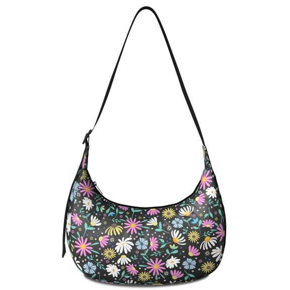 Women’s Crossbody Handbag – Water-Resistant & Lightweight with Boho Daisy Floral Print, Vintage Retro Bloom Design, Spacious Durable Purse for Summer and Spring Lovers