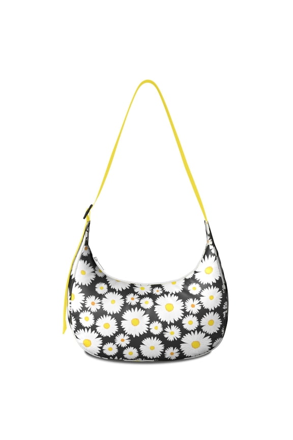 Women’s Crossbody Handbag – Water-Resistant & Lightweight with Boho Daisy Floral Print, Vintage Retro Bloom Design, Spacious Durable Purse for Summer and Spring Lovers
