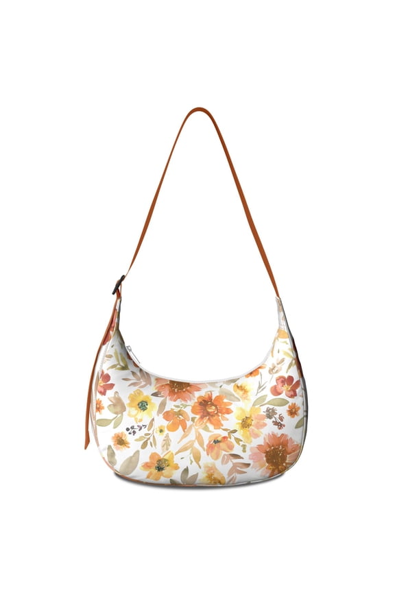 Women’s Crossbody Handbag – Water-Resistant & Lightweight with Boho Floral Print, Retro Tropical Bloom Design, Spacious Durable Purse for Summer and Spring Garden Lovers