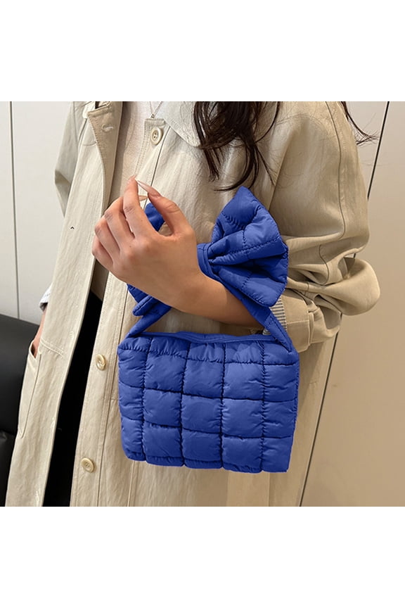Women's Crossbody Handbags Pleated Bow Bag Women's Handbag Shoulder Solid Color Small Crossbody Bags For Women