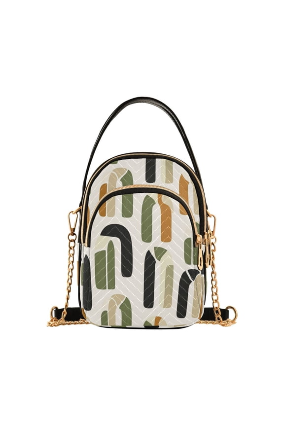 Women's Crossbody Handbags Shoulder Handbag Multi Pocket Crossbody Bag Arch Motif