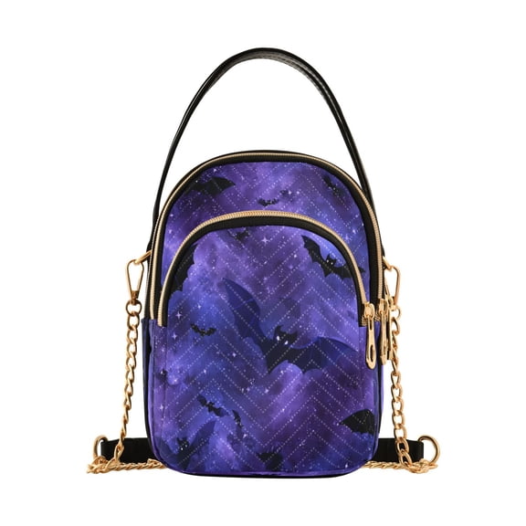 Women's Crossbody Handbags Shoulder Handbag Multi Pocket Crossbody Bag Bats in The Night Sky