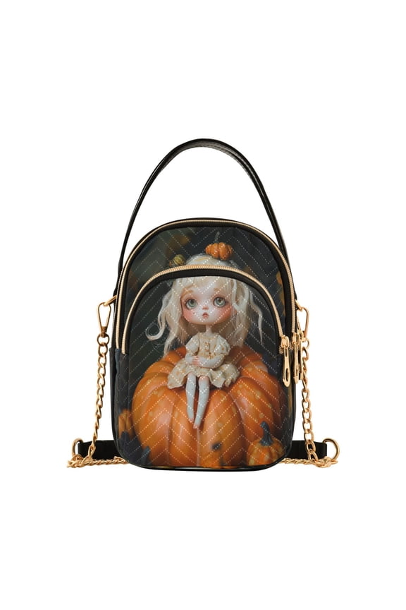 Women's Crossbody Handbags Shoulder Handbag Multi Pocket Crossbody Bag Creepy and Cute Doll